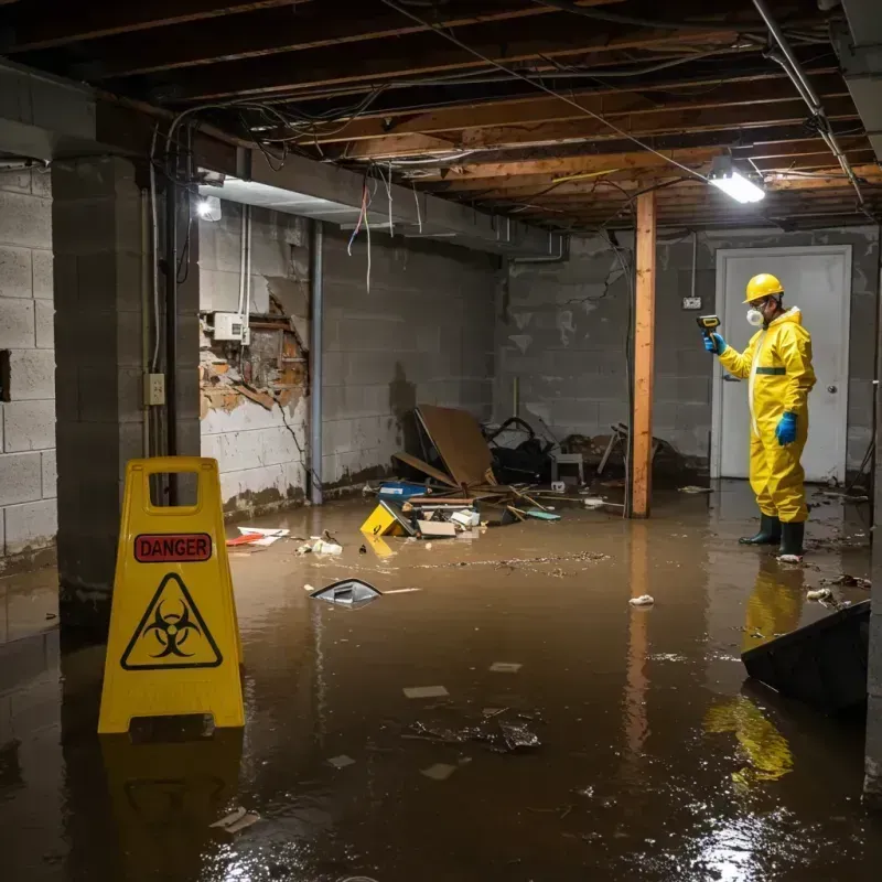 Flooded Basement Electrical Hazard in Calais, ME Property